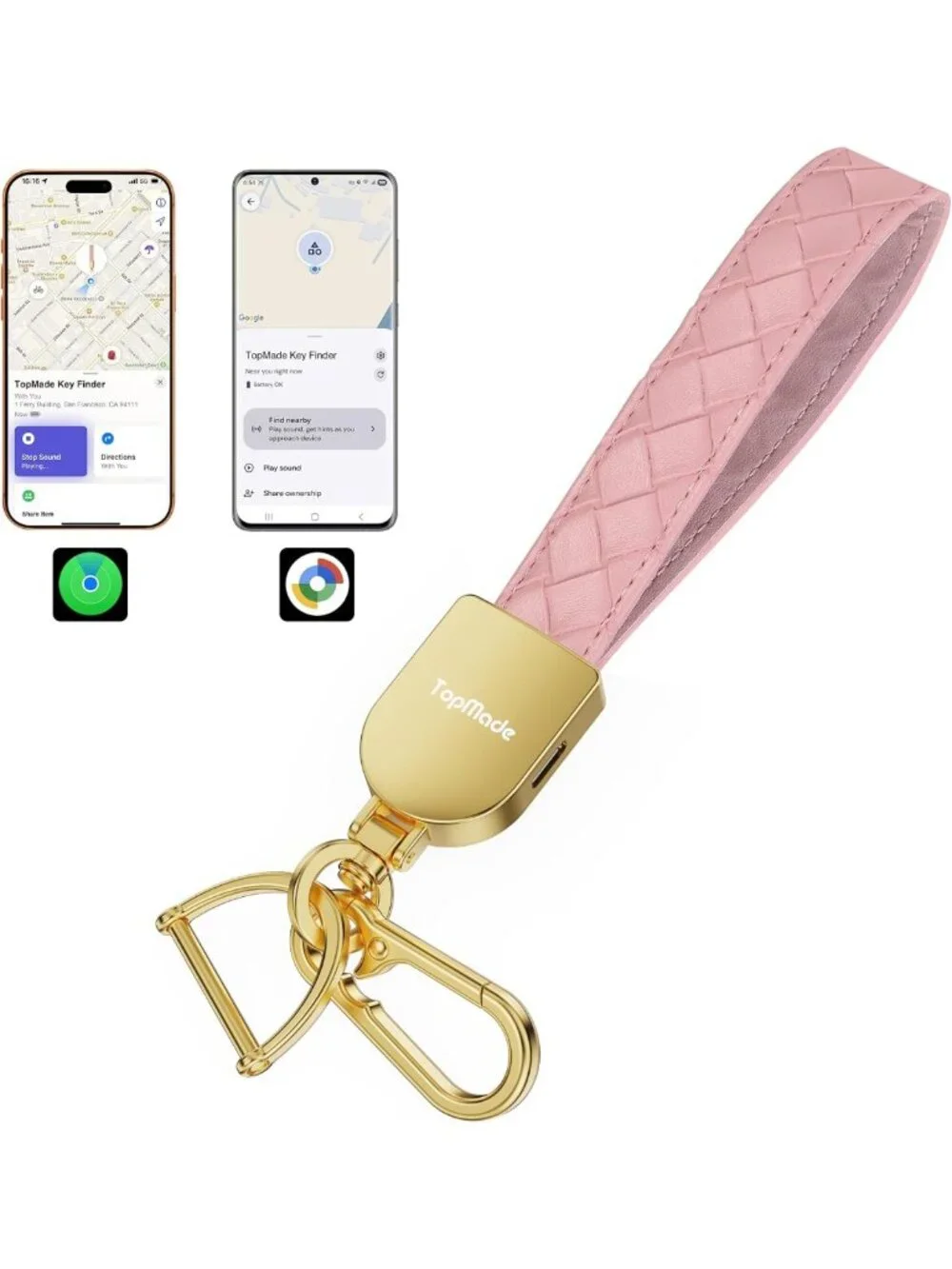 Universal Smart Keychain Tracker for iOS & Android - Car Key Finder Device